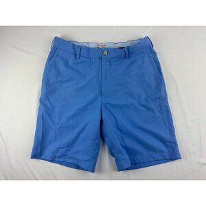 Peter Millar Crown Sport Shorts Pinehurst Mens 32 Blue Performance Stretch Golf